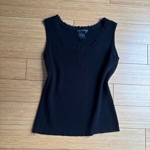 90s minimalist black knit tank top